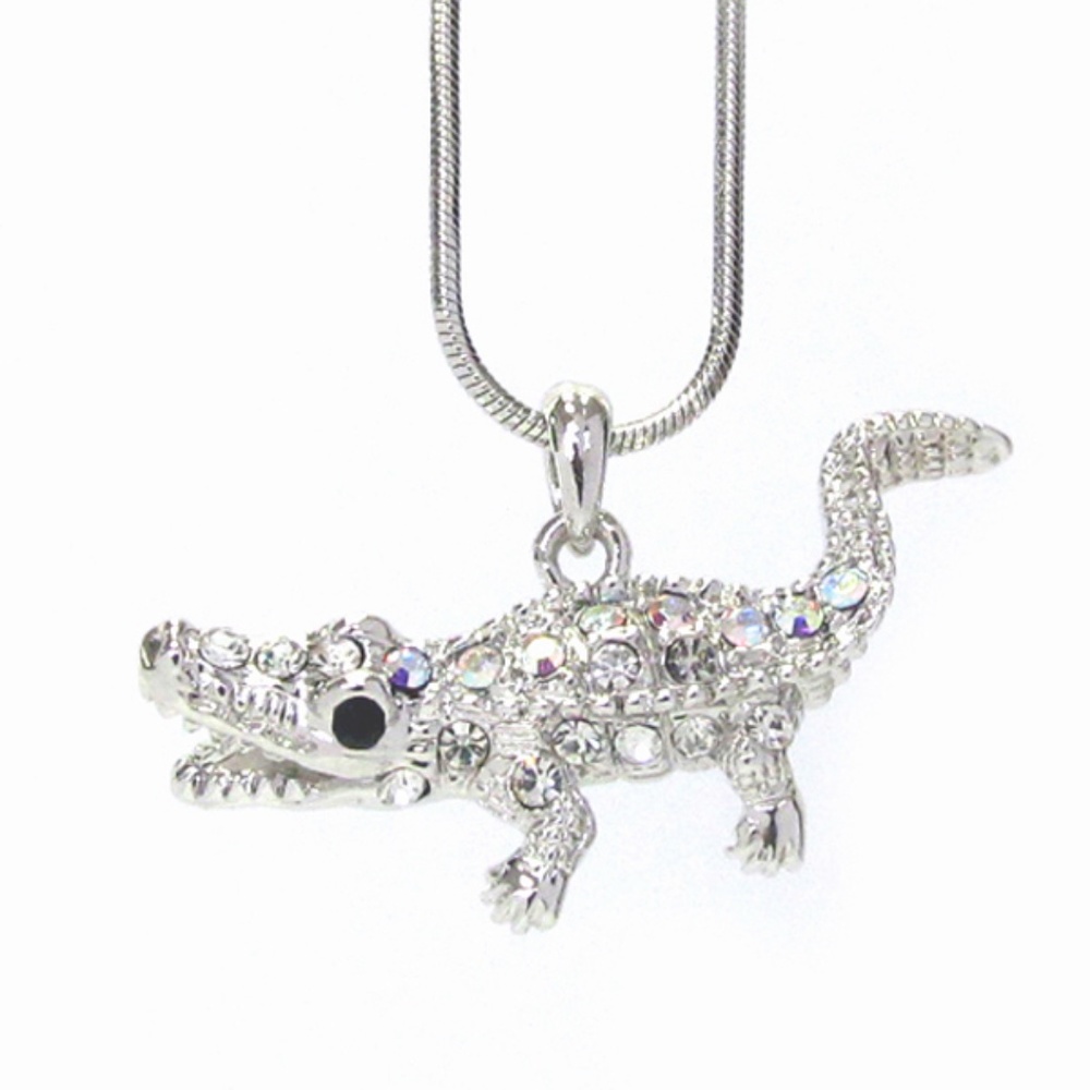 Alligator Swarovski Crystal Element Necklace